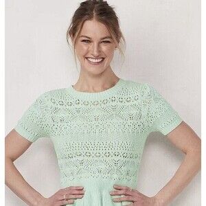 LC Lauren Conrad Mint Green Crew Neck Sweater